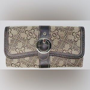 Liz Claiborne Wallet with Monogram Pattern EUC